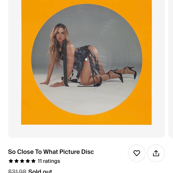 BRAND NEW TATE MCRAE SO CLOSE TO WHAT PICTURE VINYL